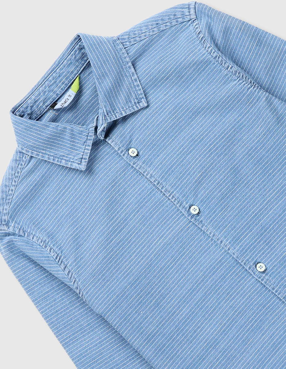 Camisa casual de algodón manga larga para niño 3