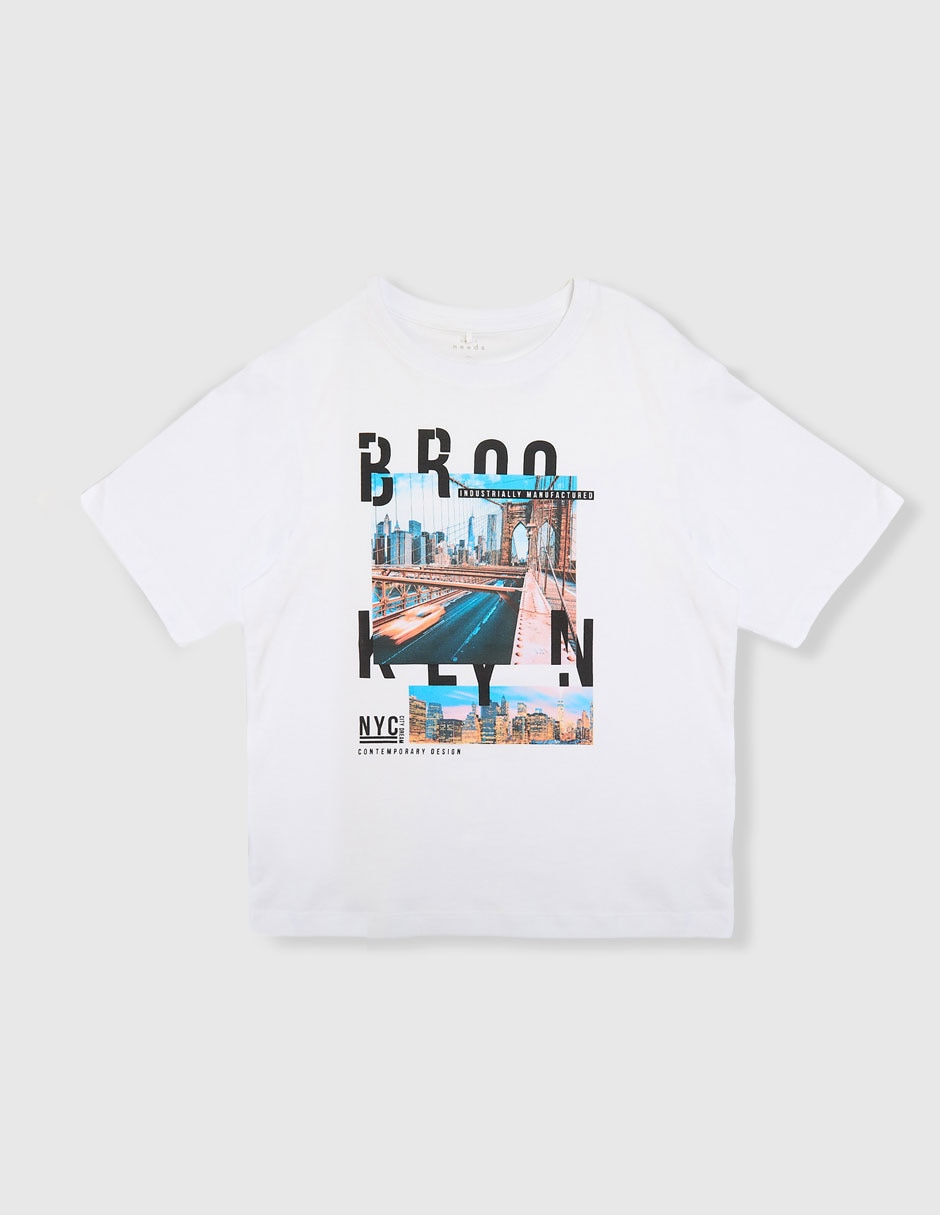 Playera manga corta para niño