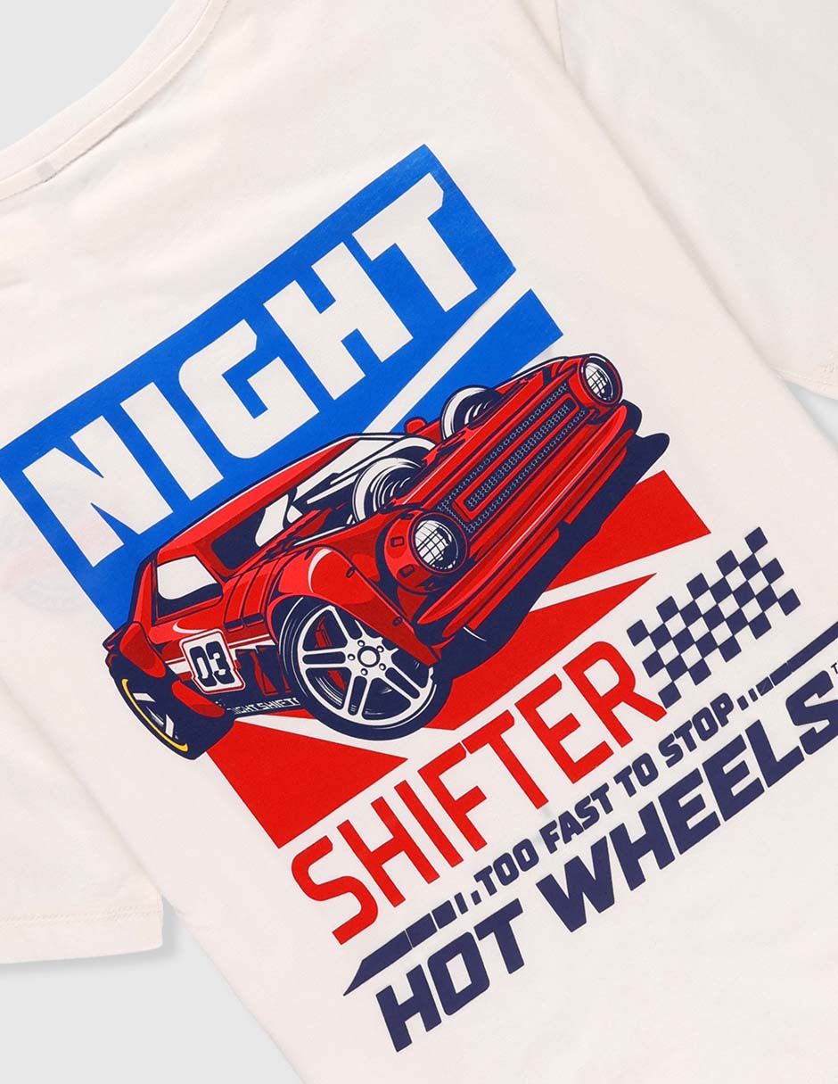 Playera Hot Wheels manga corta para niño 4