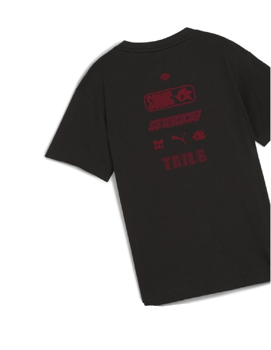 Playera Puma X Sonic Relaxed Graphic Tee manga corta para niño 3
