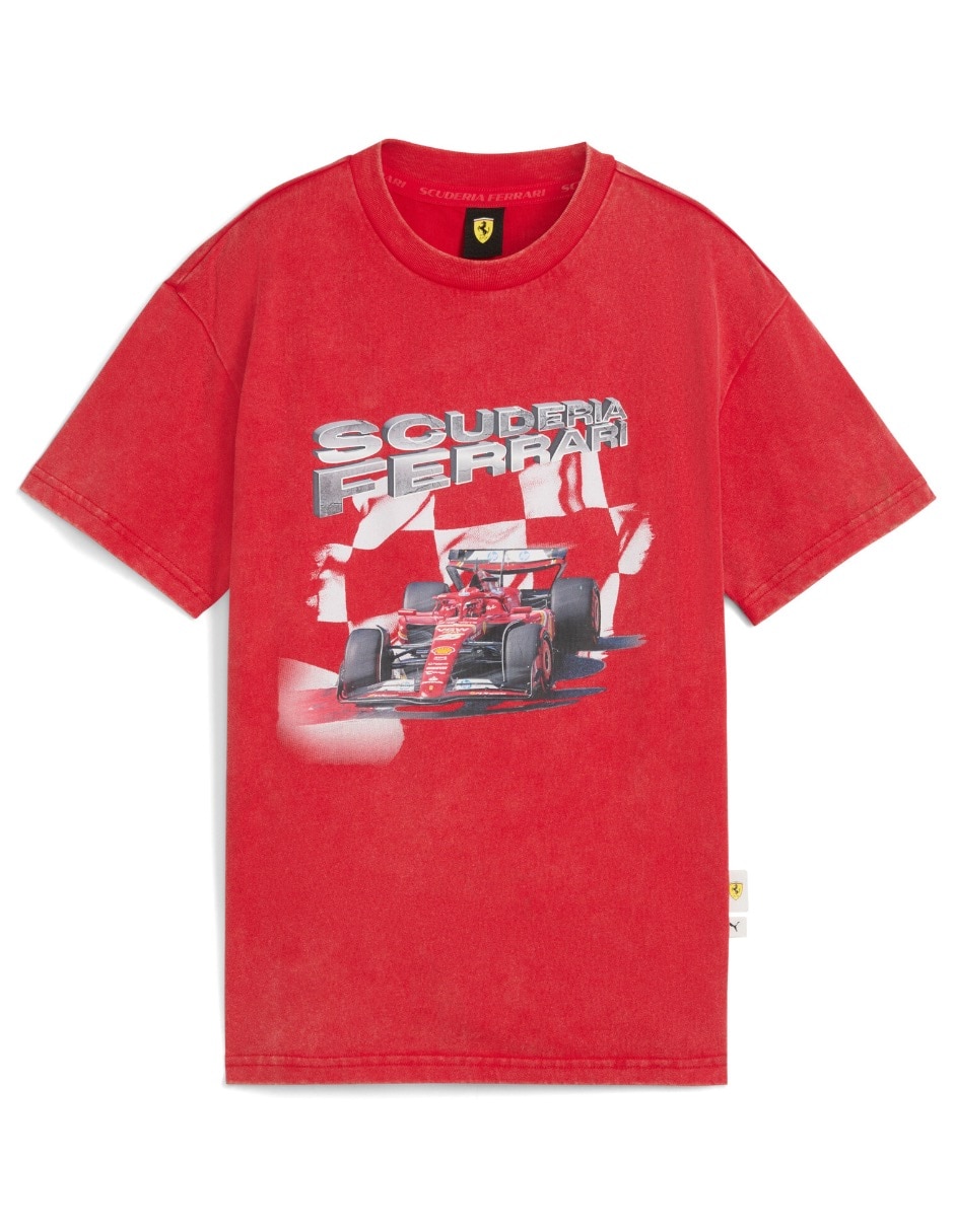 Playera Ferrari manga corta para niño Playera Ferrari manga corta para niño