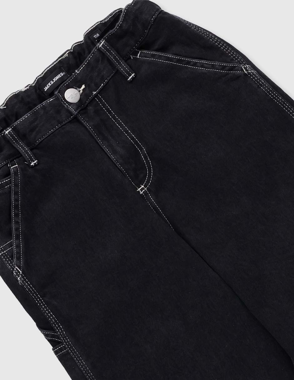 Jeans straight lavado obscuro para niño 3