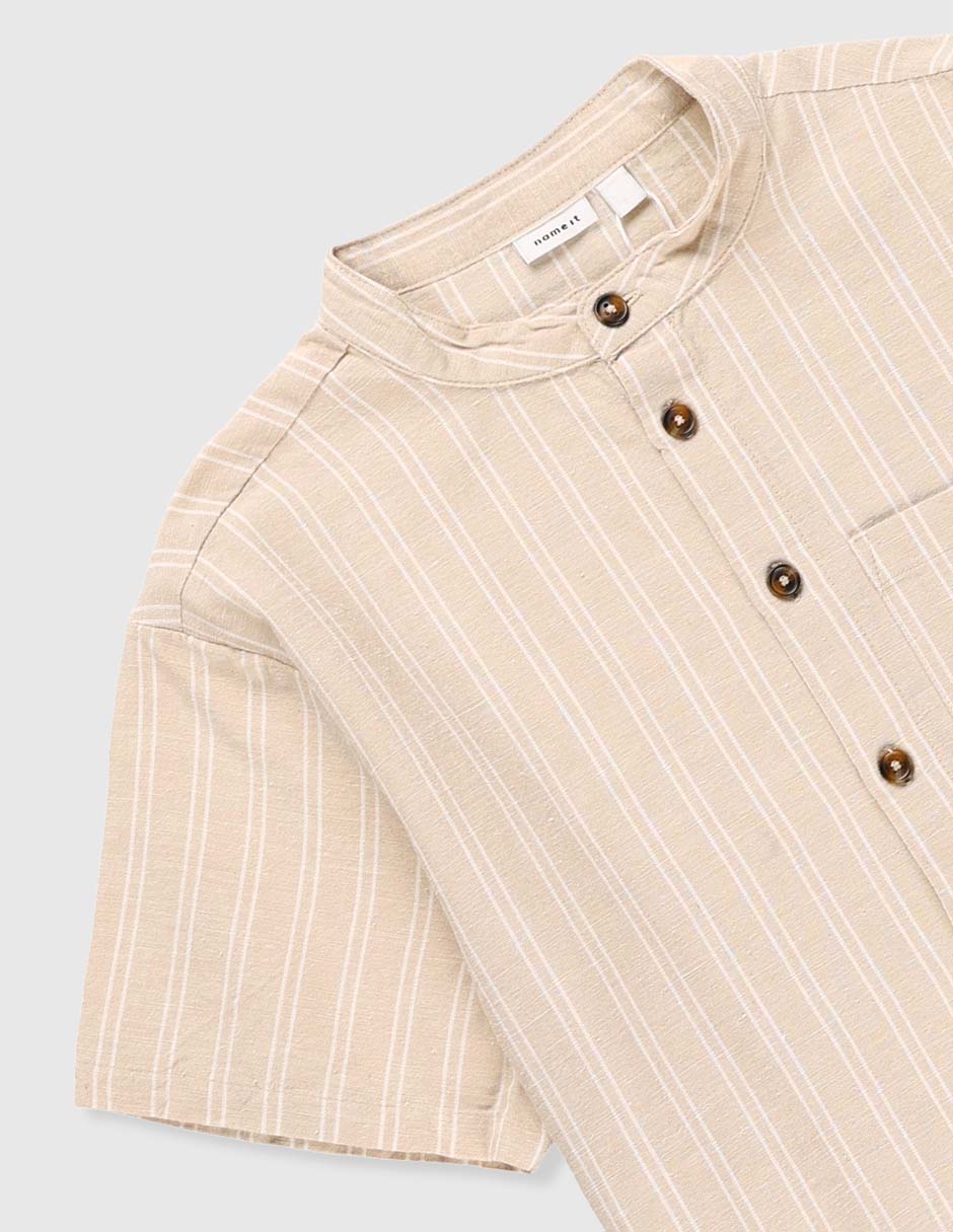 Camisa casual de algodón manga corta para niño 3