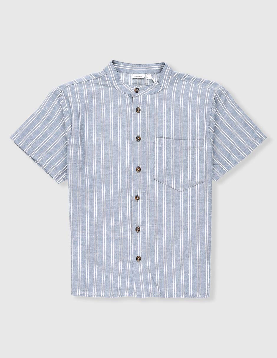 Camisa casual de algodón manga corta para niño