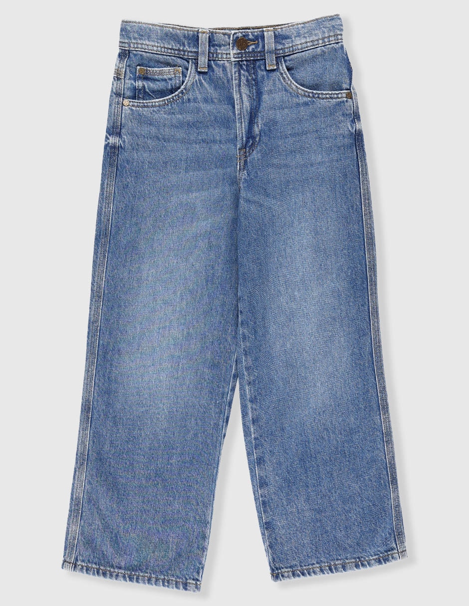 Jeans amplio lavado obscuro para niño
