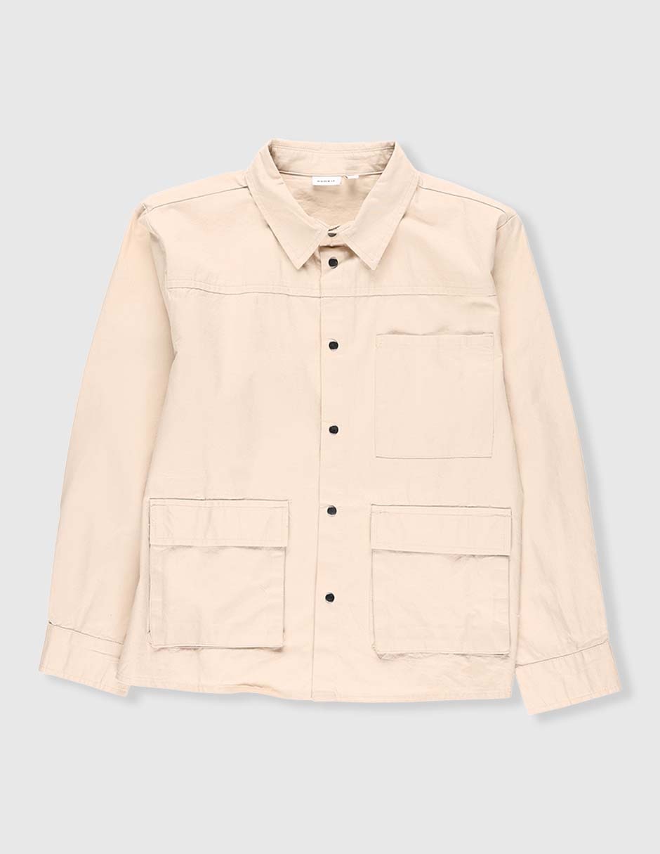 Camisa casual de algodón manga larga para niño Camisa casual de algodón manga larga para niño