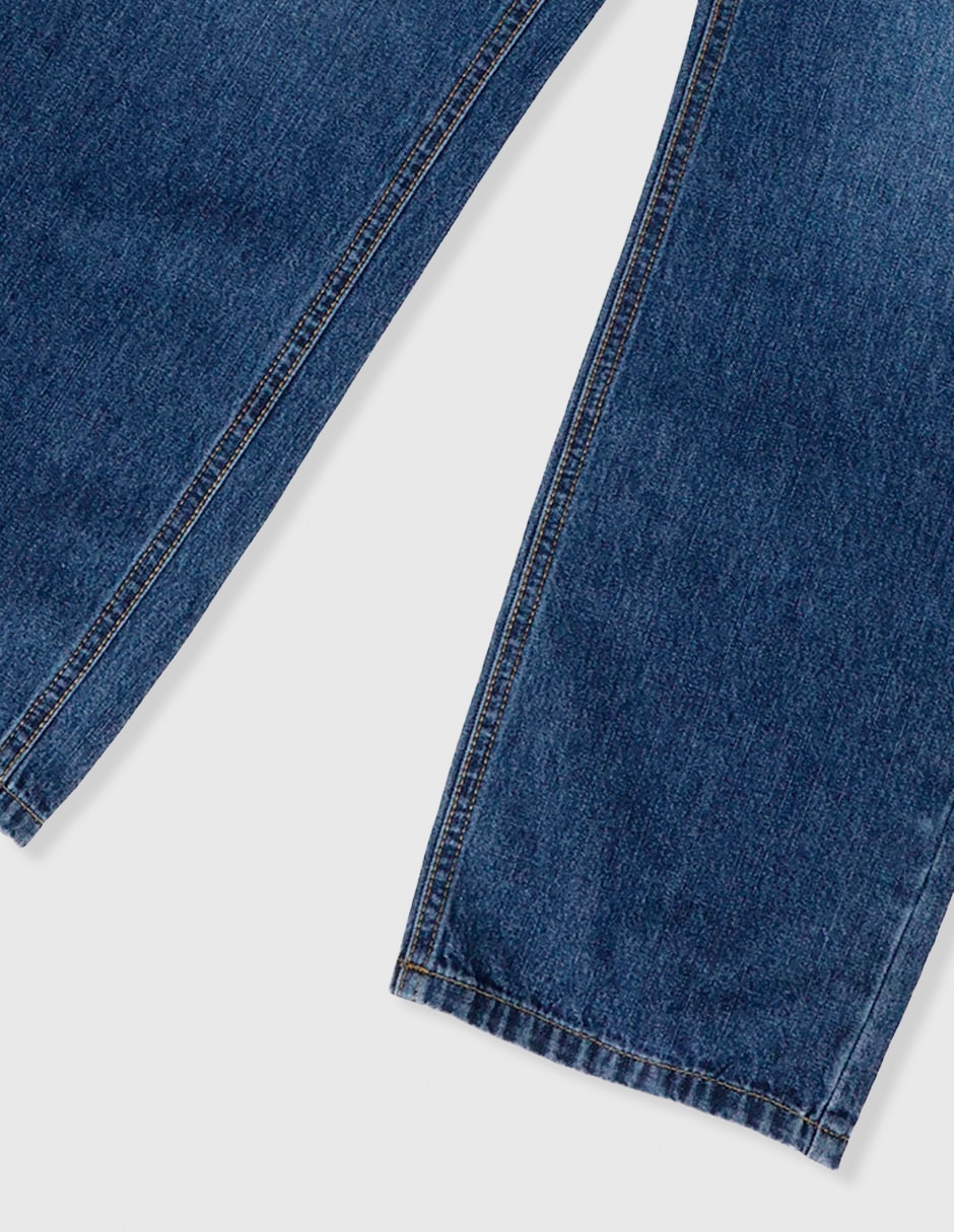 Jeans straight lavado stone wash para niño 4