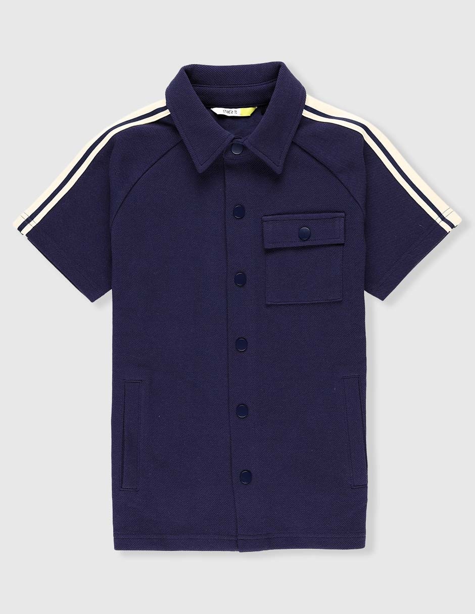 Camisa casual de algodón manga corta para niño
