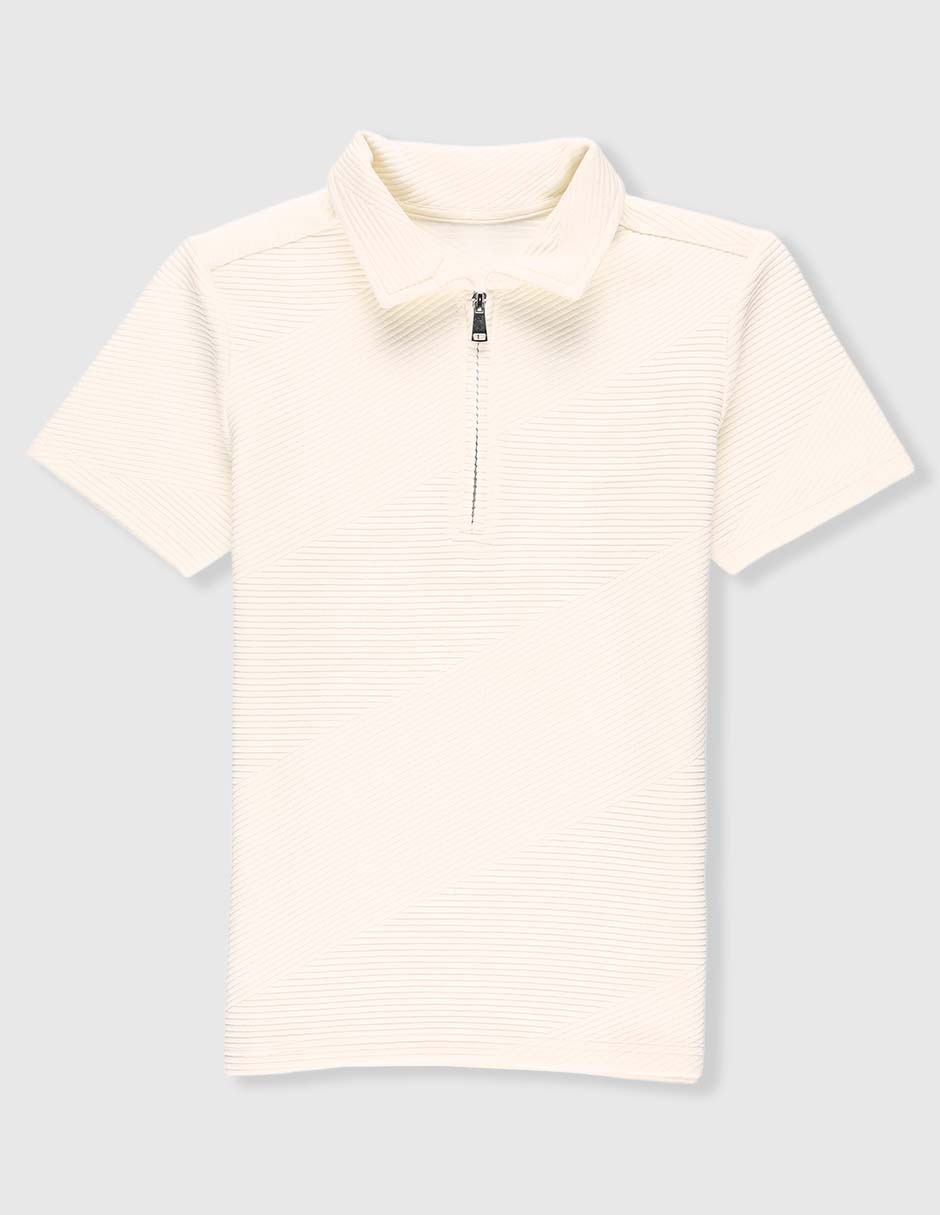 Playera tipo polo de algodón para niño