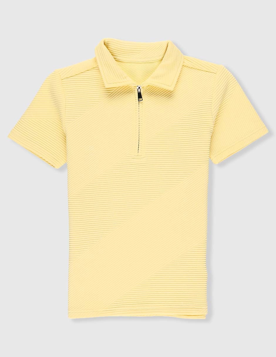 Playera tipo polo de algodón para niño