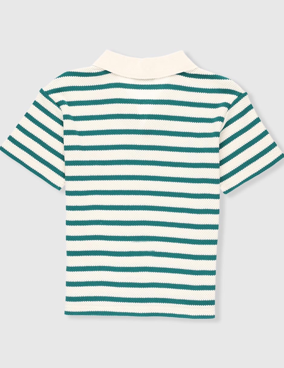 Playera tipo polo de algodón para niño 2