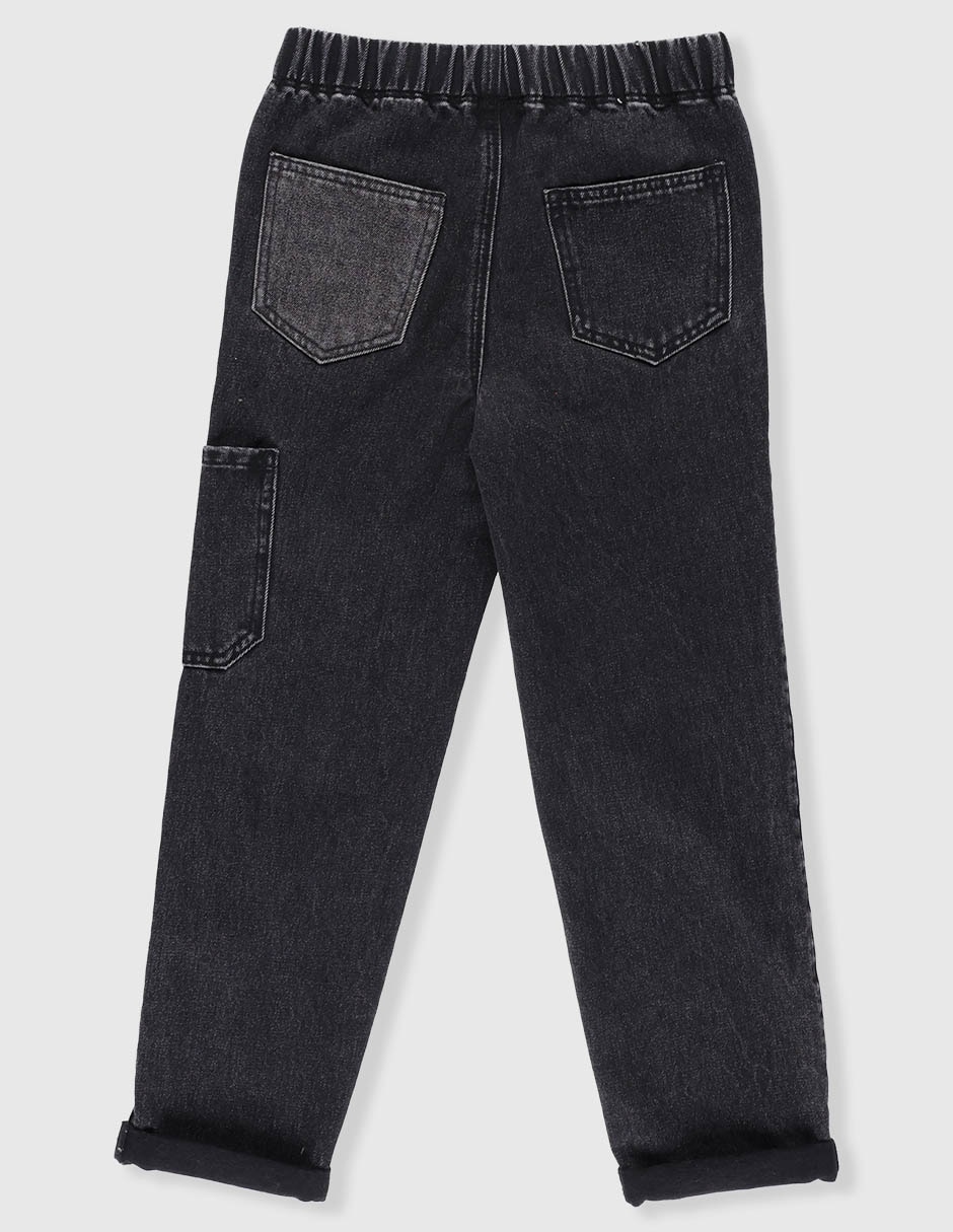 Jeans straight lavado obscuro para niño 2