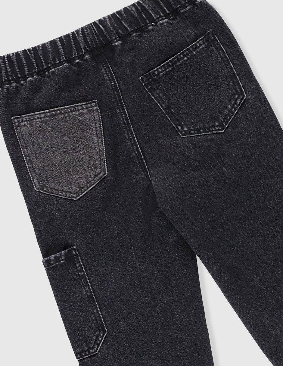 Jeans straight lavado obscuro para niño 3