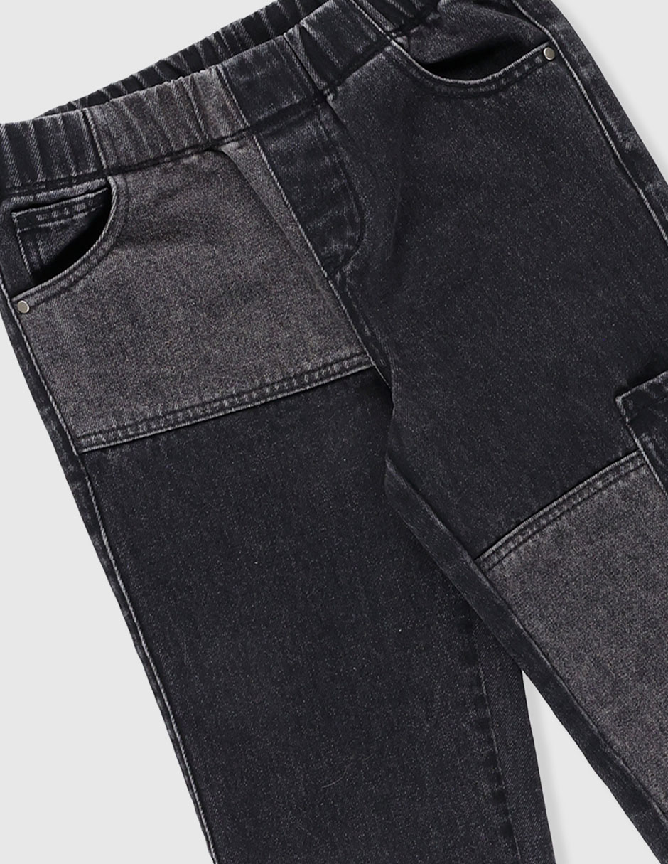 Jeans straight lavado obscuro para niño 4