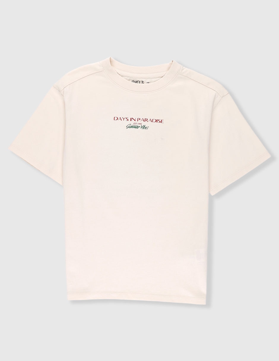 Playera manga corta para niño