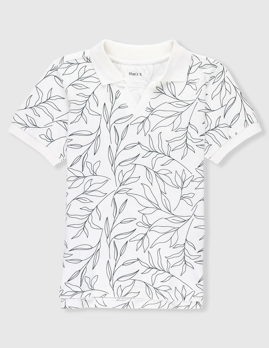 Playera tipo polo para niño