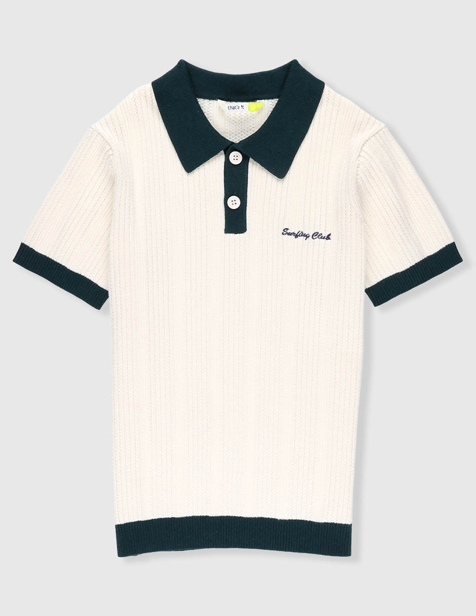 Playera tipo polo para niño