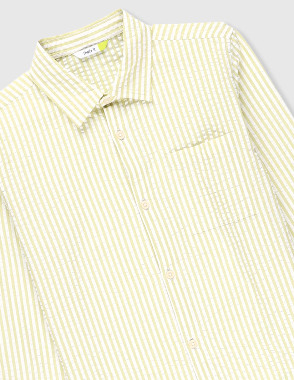 Camisa casual de algodón manga larga para niño 3