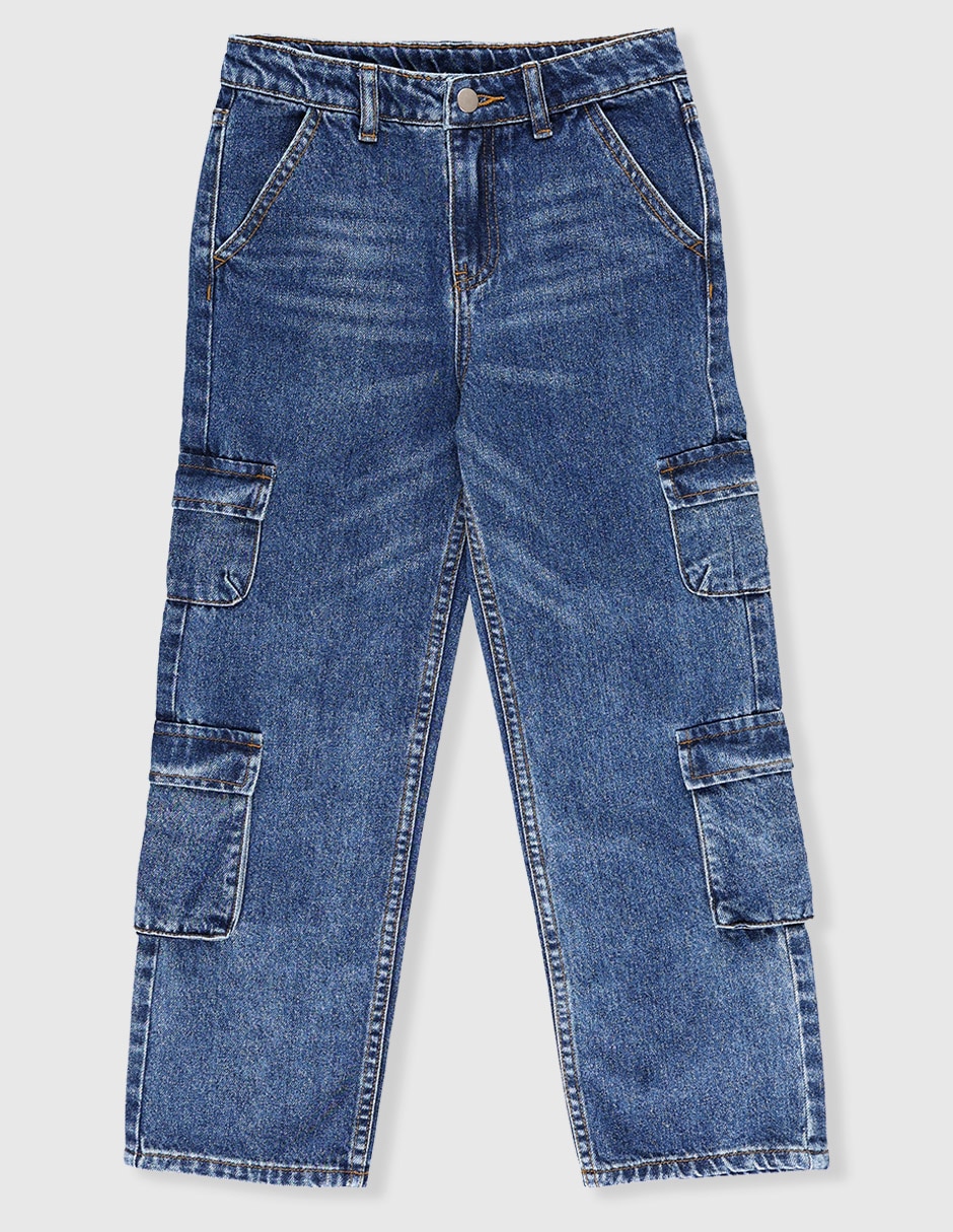 Jeans straight lavado medio para niño Jeans straight lavado medio para niño