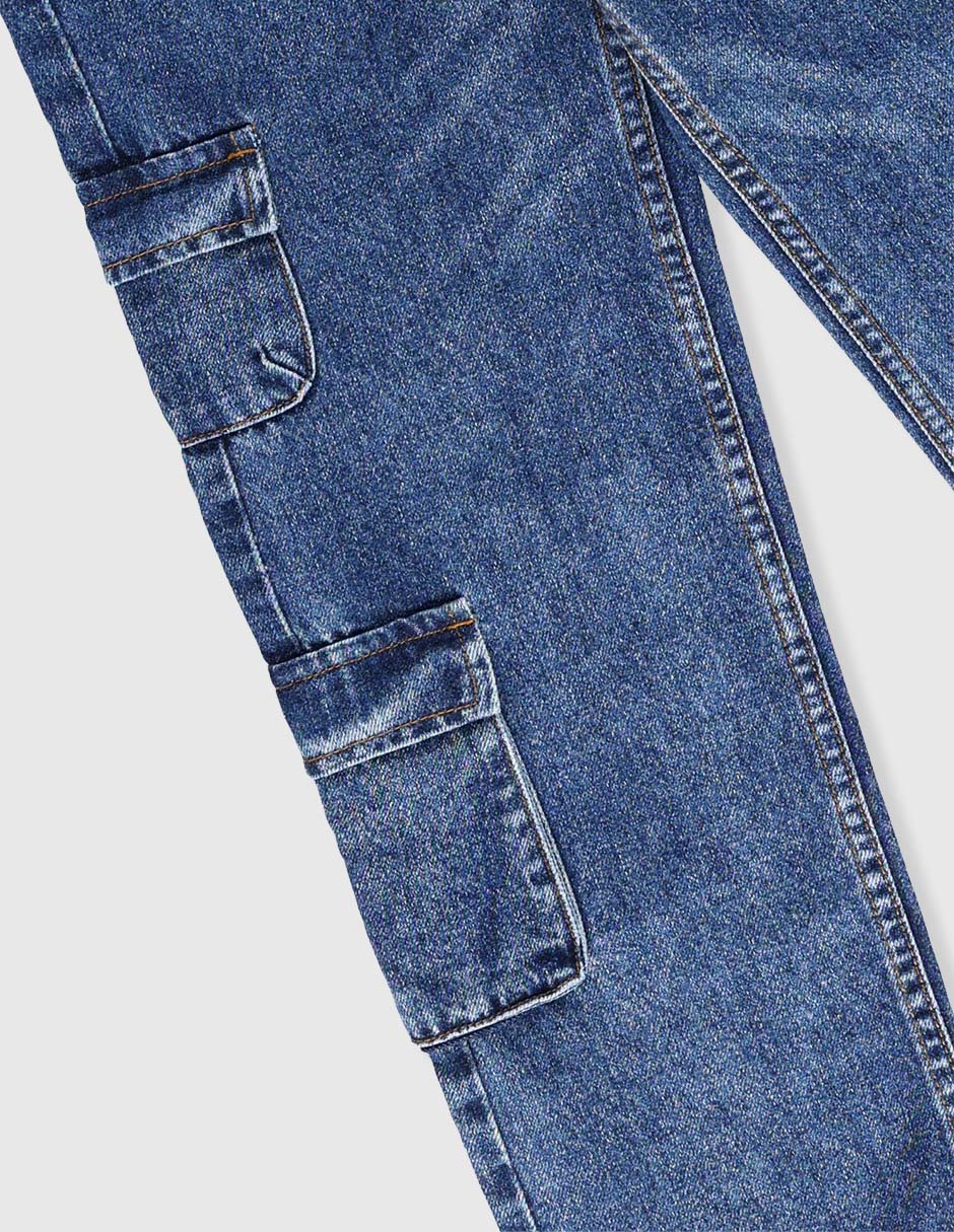 Jeans straight lavado medio para niño 4