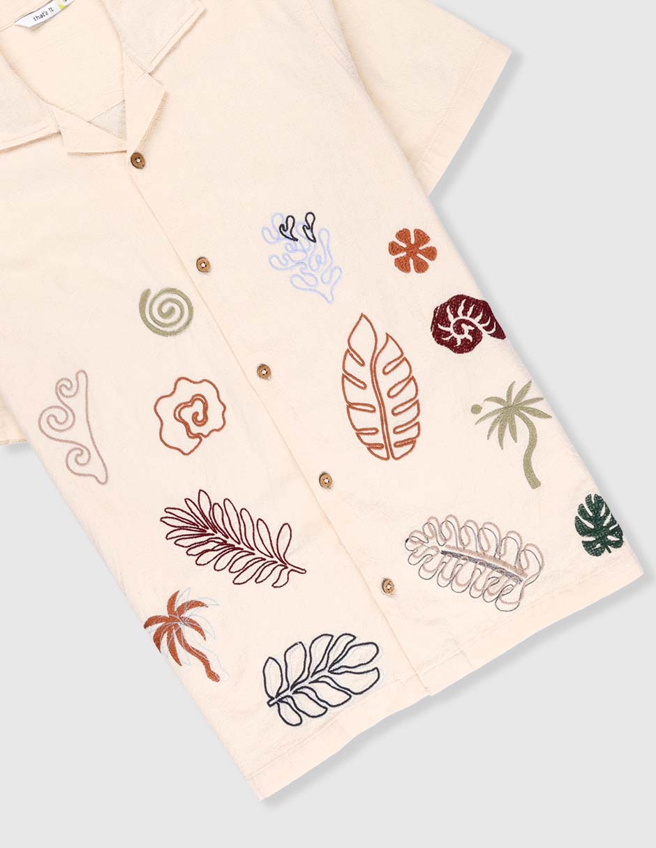 Camisa casual de algodón manga corta para niño 4