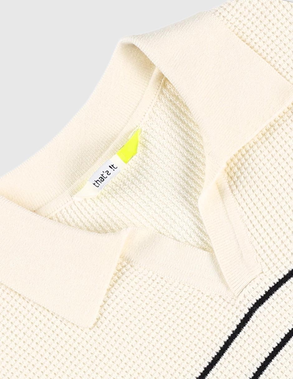 Playera tipo polo de algodón para niño 3