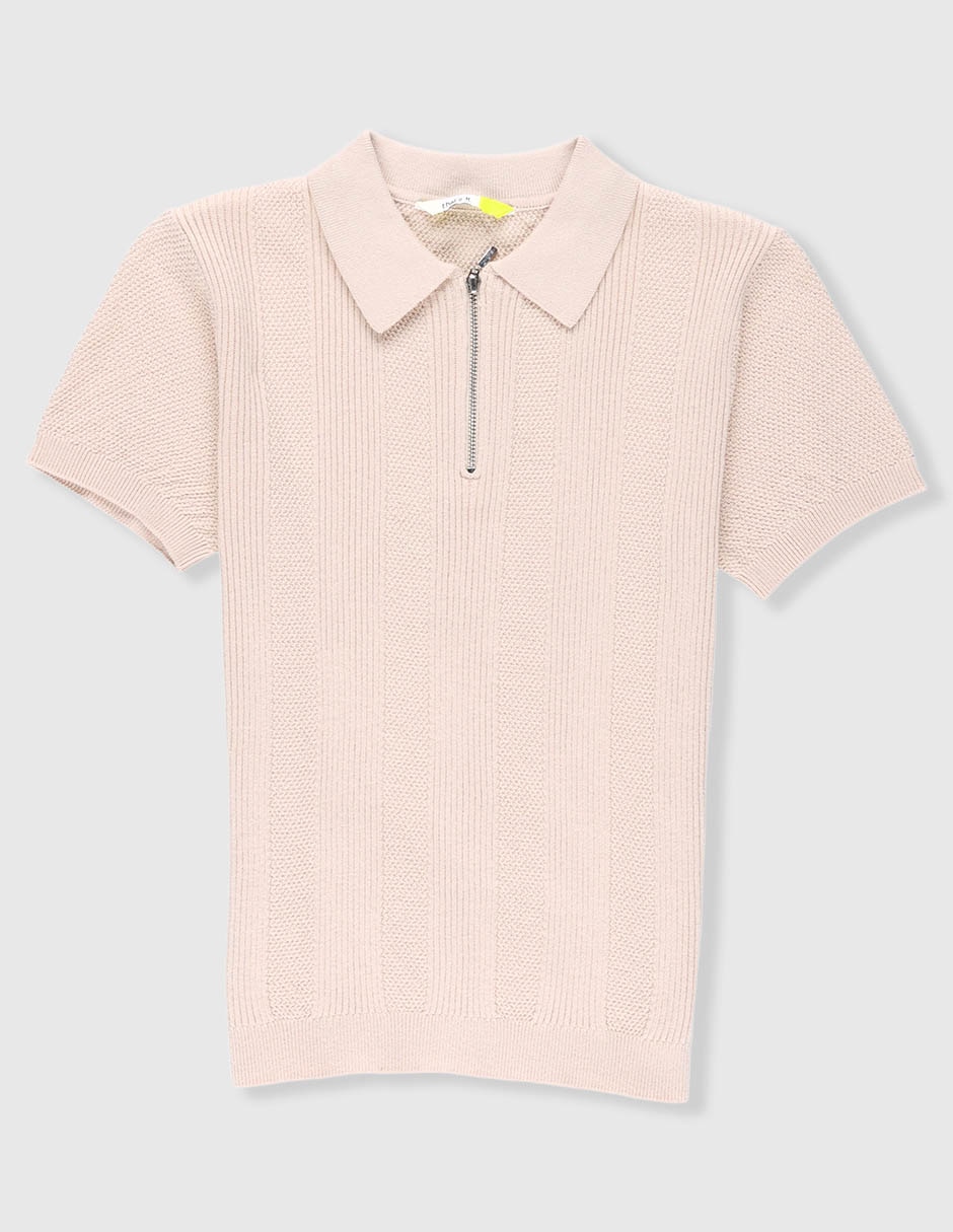 Playera tipo polo de algodón para niño