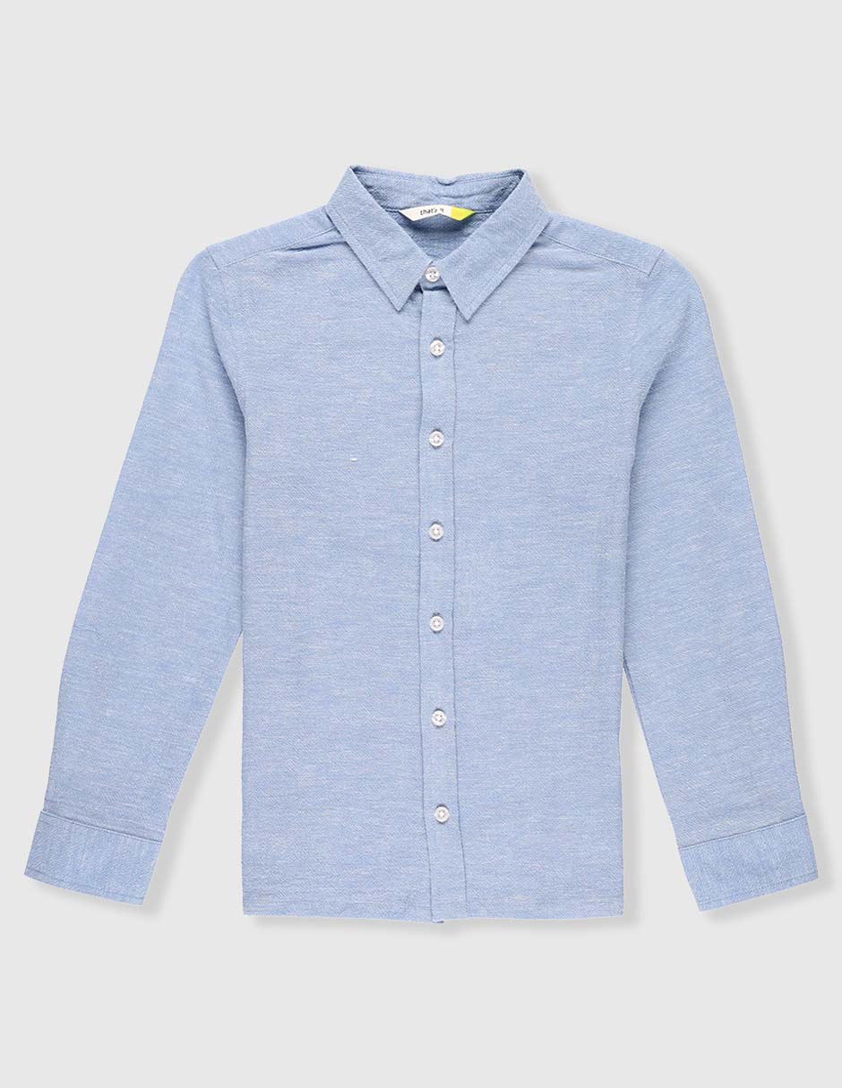Camisa ceremonia de algodón manga larga para niño Camisa ceremonia de algodón manga larga para niño
