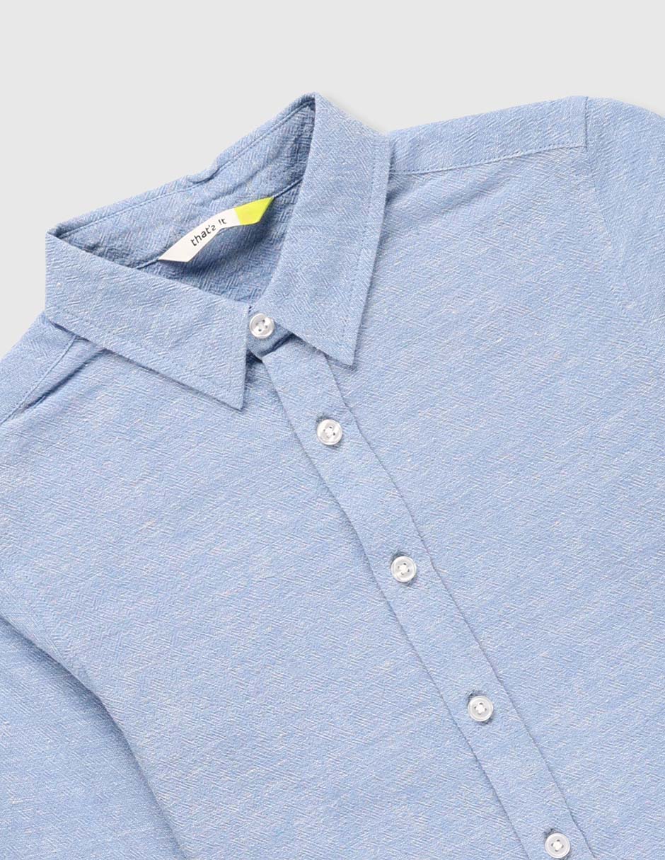 Camisa ceremonia de algodón manga larga para niño 3