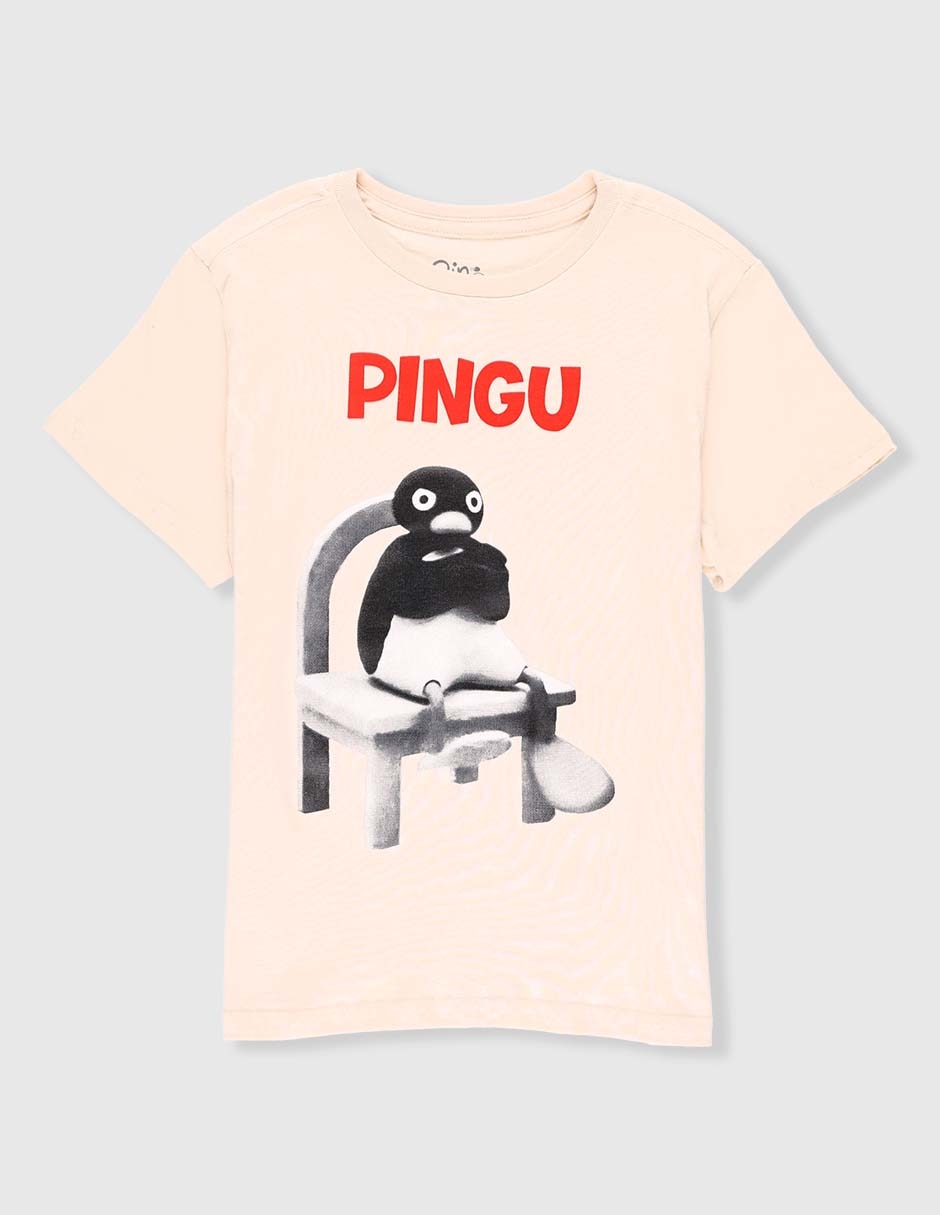 Playera Pingu manga corta para niño