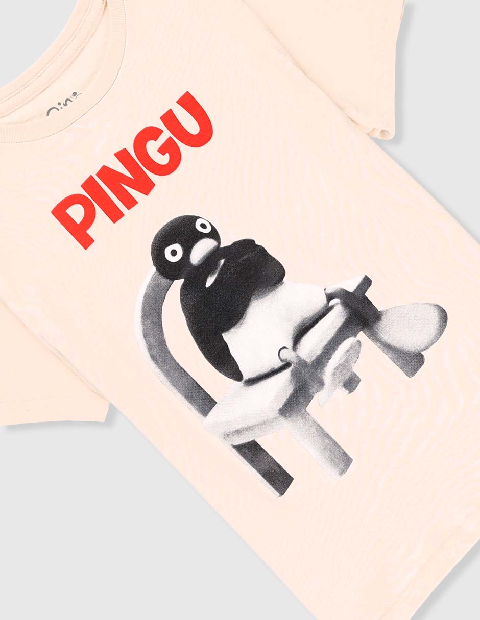 Playera Pingu manga corta para niño 3
