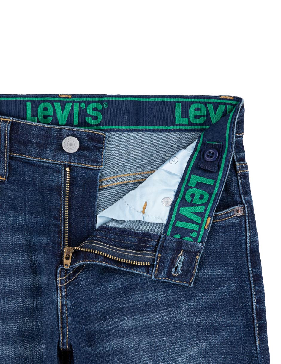 Jeans slim 91C751-M2J lavado obscuro para niño 4