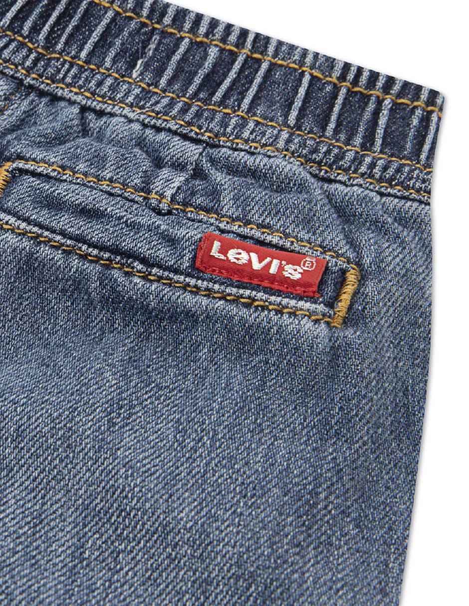 Jeans cargo amplio 81M376-DC3 lavado medio para niño 2
