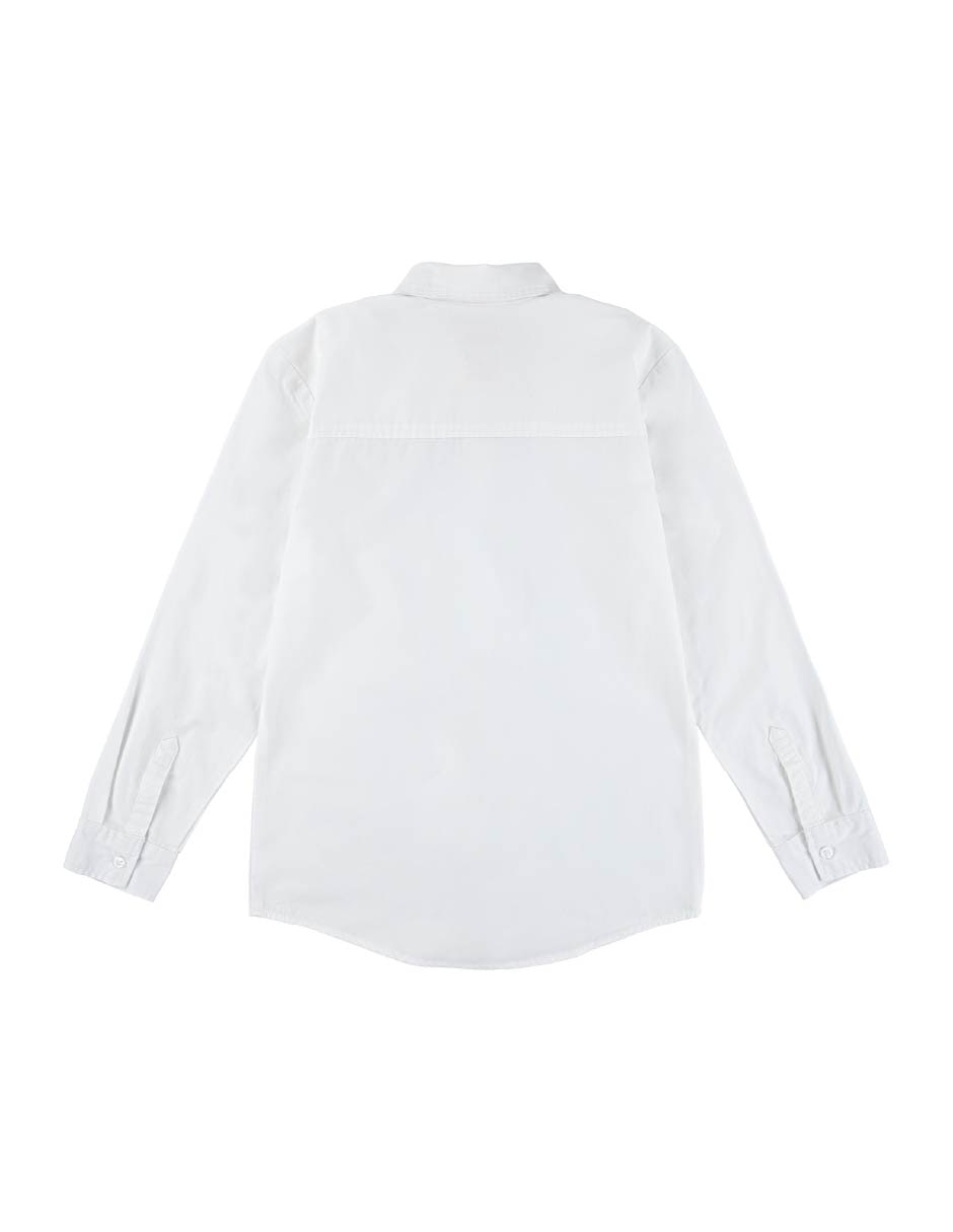 Camisa casual de algodón manga larga para niño 2