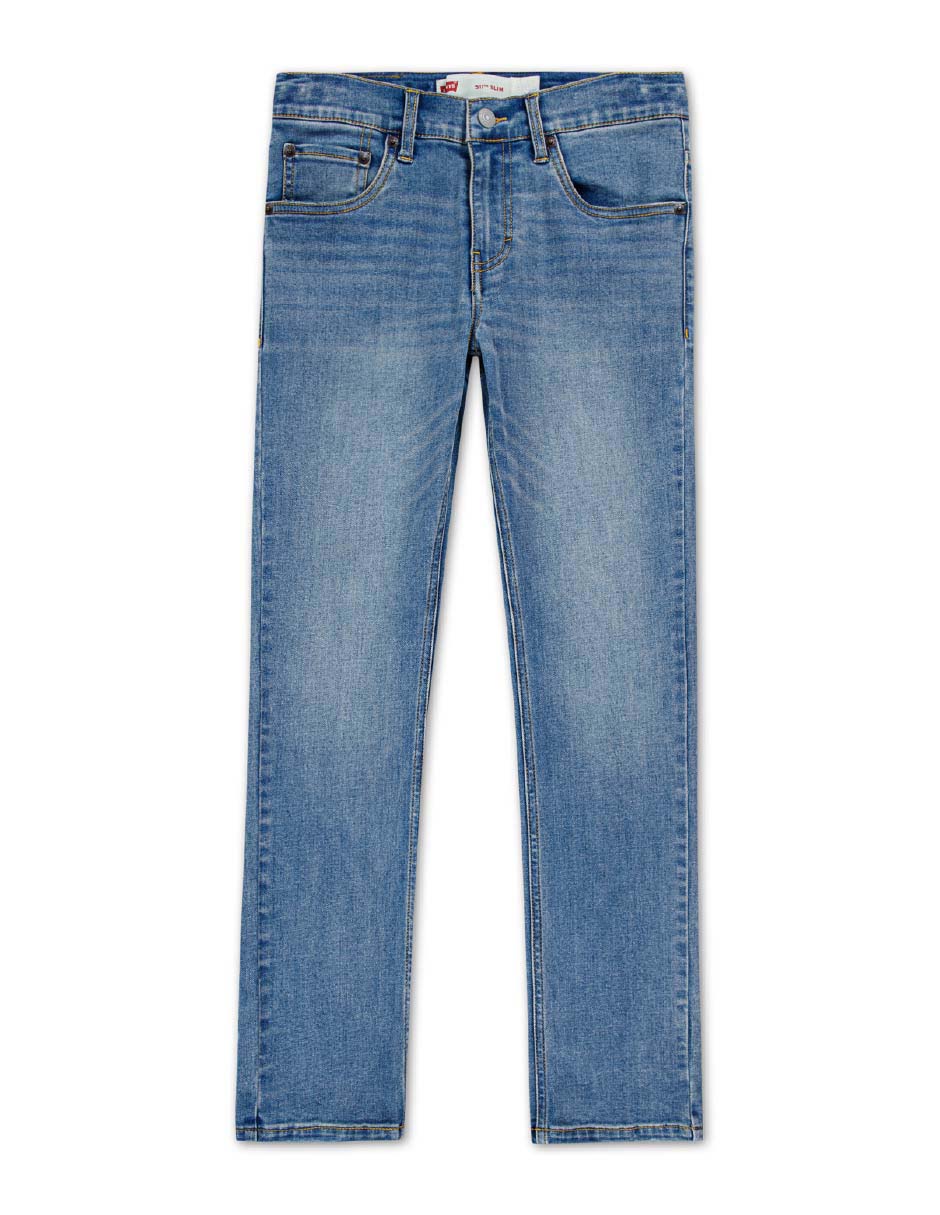 Jeans slim 91L202-BGN lavado medio para niño