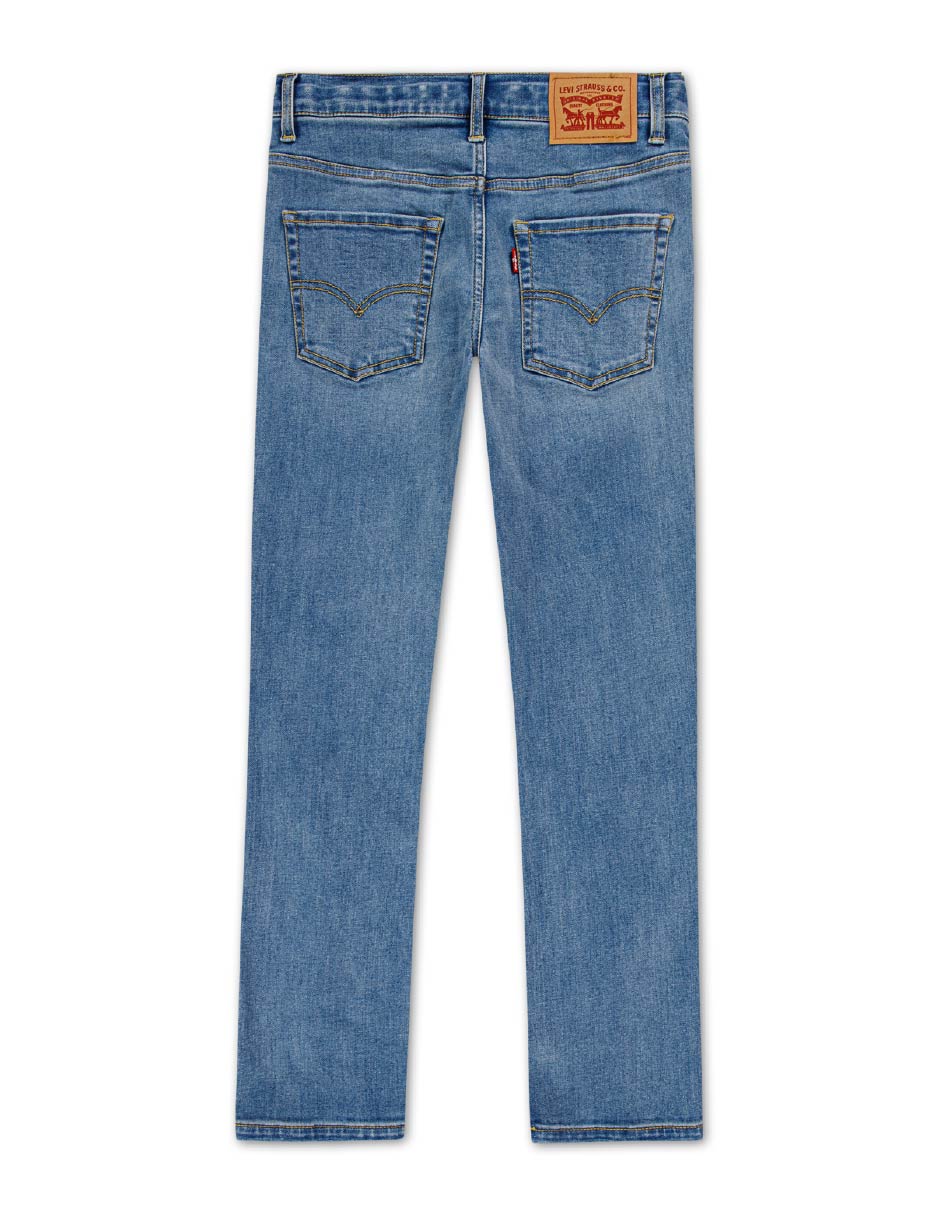 Jeans slim 91L202-BGN lavado medio para niño 2