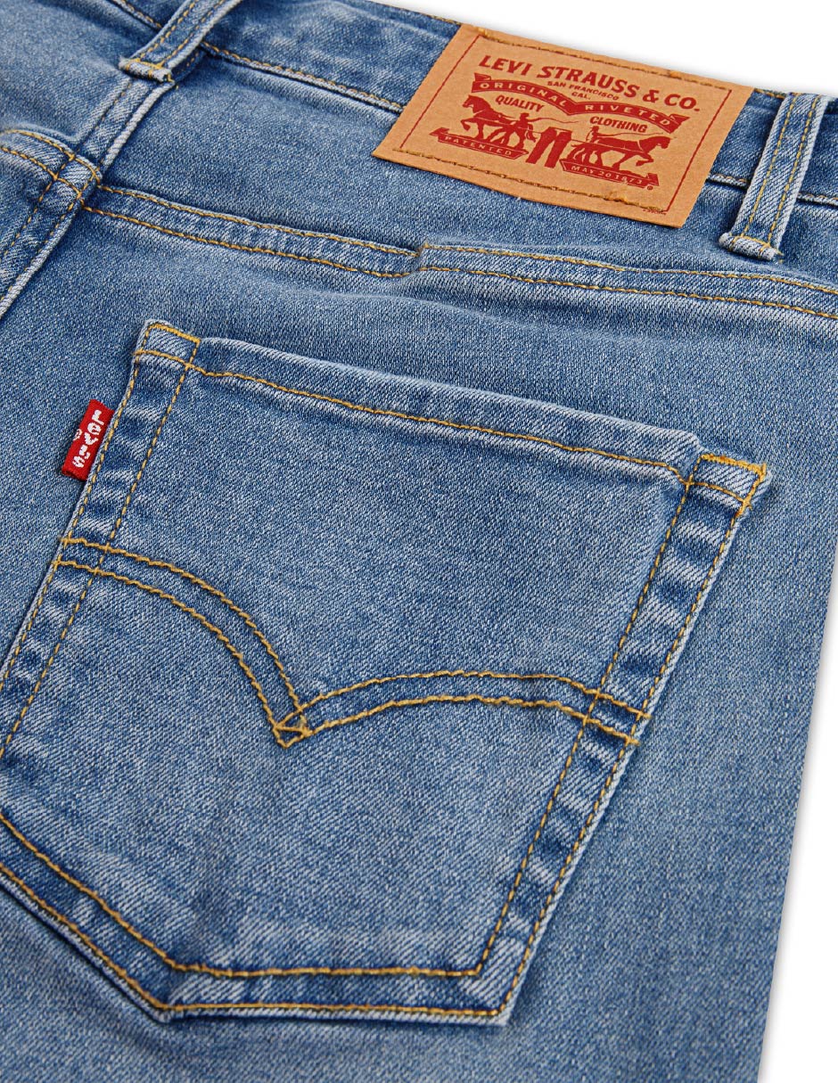 Jeans slim 91L202-BGN lavado medio para niño 4
