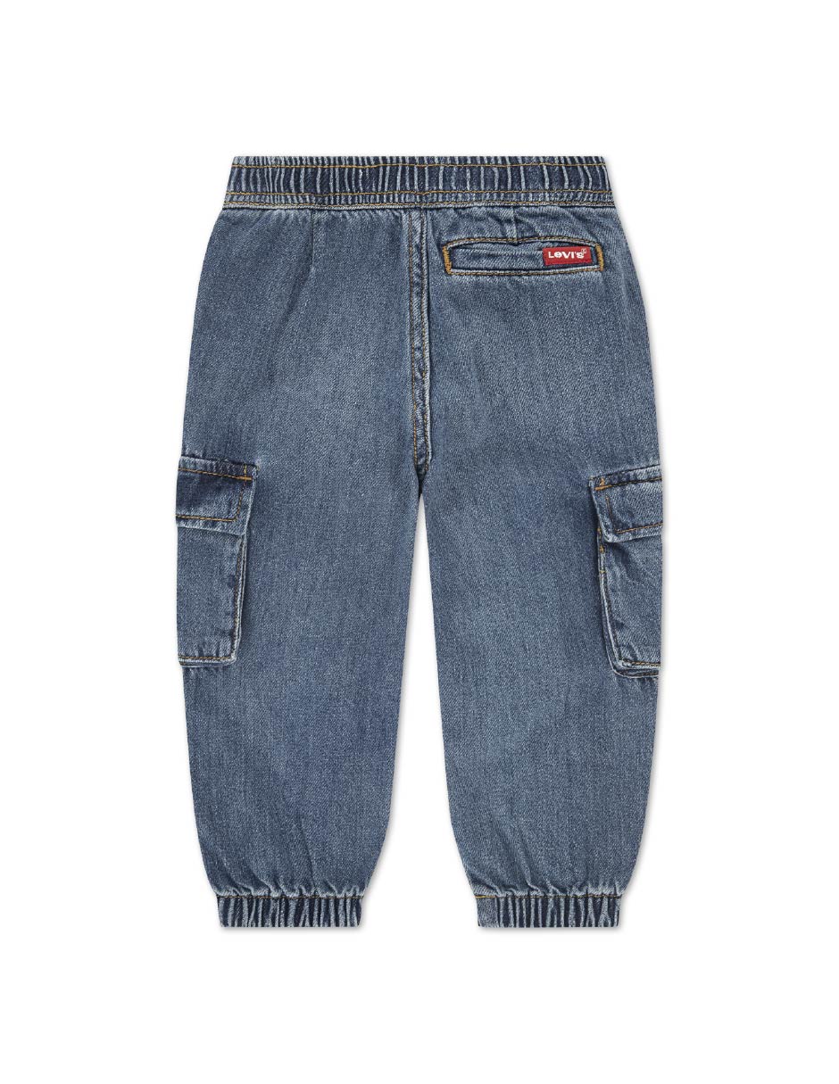 Jeans cargo straight lavado medio para niño 3