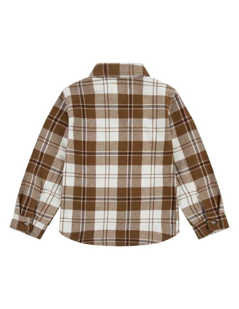 Camisa casual de algodón manga larga para niño 2