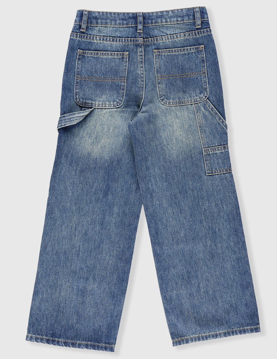 Jeans amplio lavado stone wash para niño 2