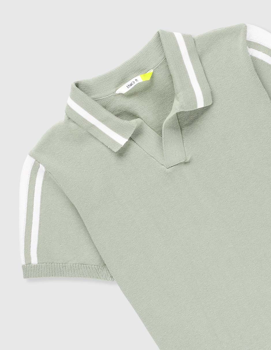 Playera tipo polo de algodón para niño 3