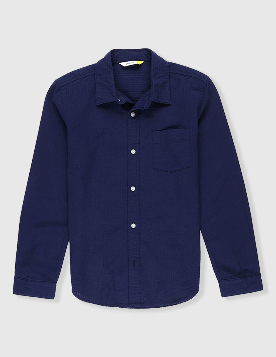 Camisa de vestir de algodón manga larga para niño