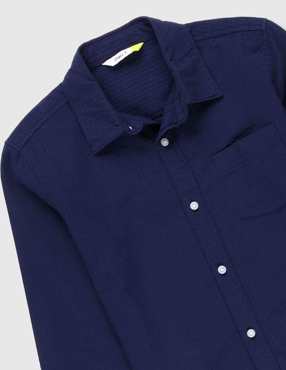 Camisa de vestir de algodón manga larga para niño 3
