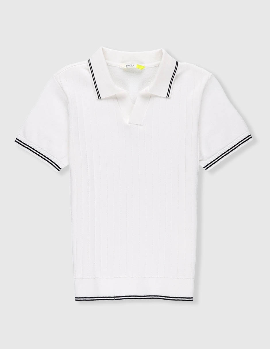 Playera tipo polo de algodón para niño Playera tipo polo de algodón para niño