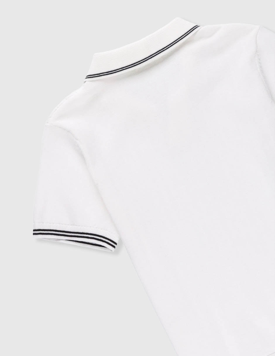 Playera tipo polo de algodón para niño 4