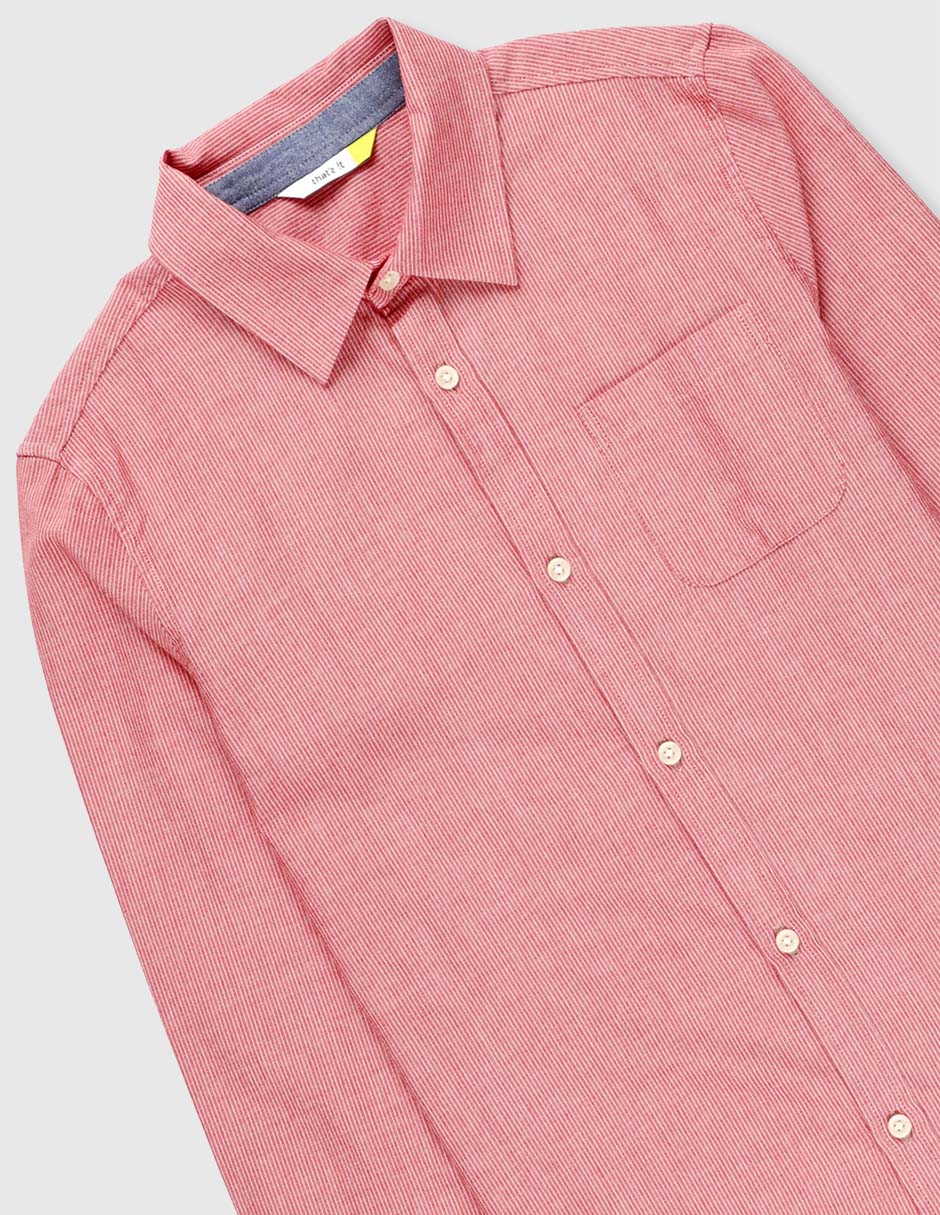 Camisa casual de algodón manga larga niño 3