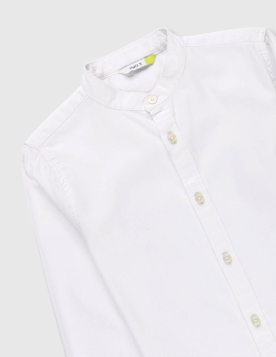Camisa de vestir de algodón manga larga para niño 4