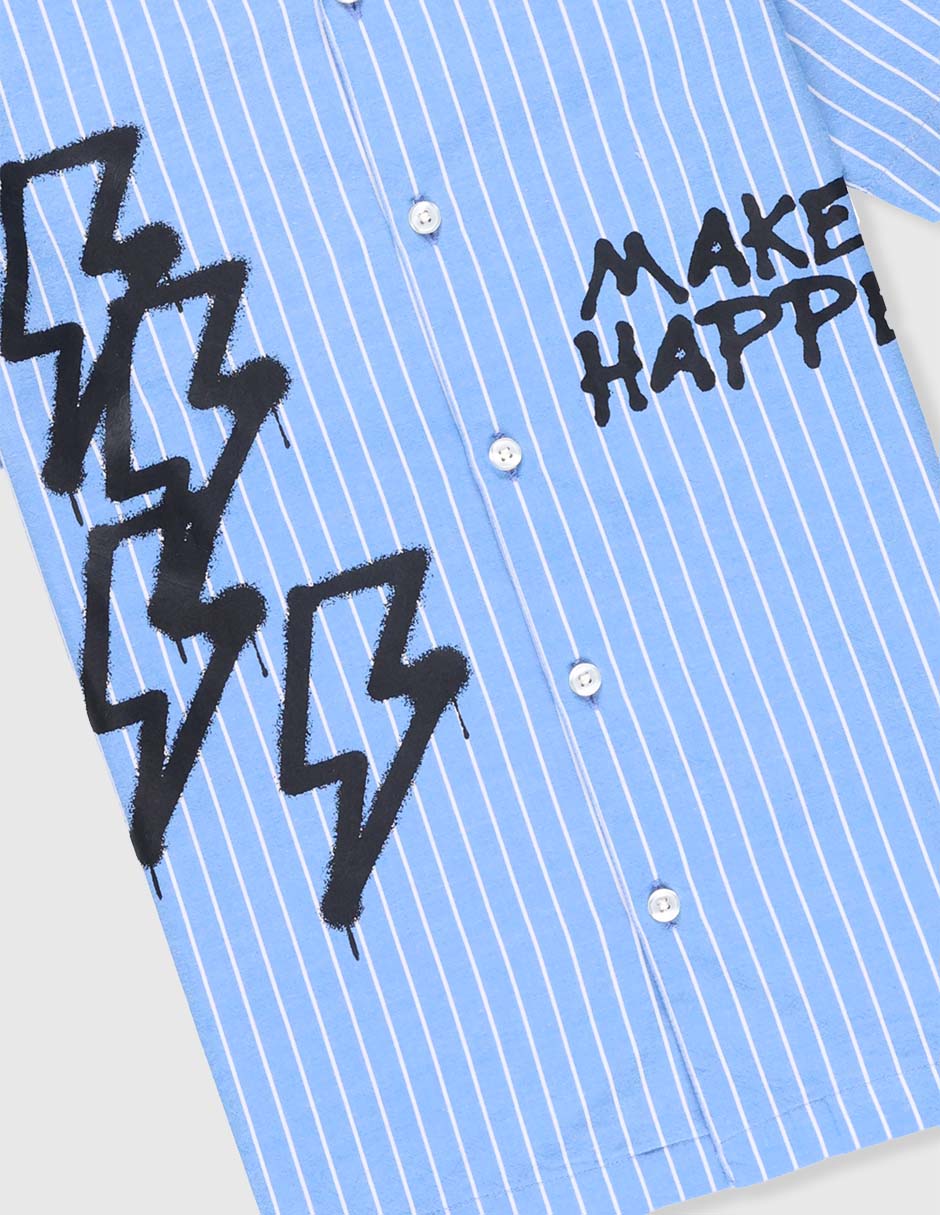 Camisa casual de algodón manga corta para niño 4