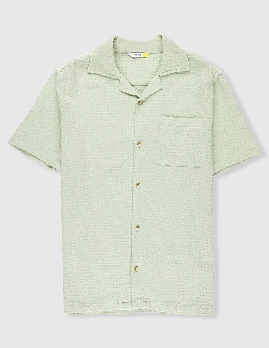 Camisa casual de algodón manga corta para niño Camisa casual de algodón manga corta para niño