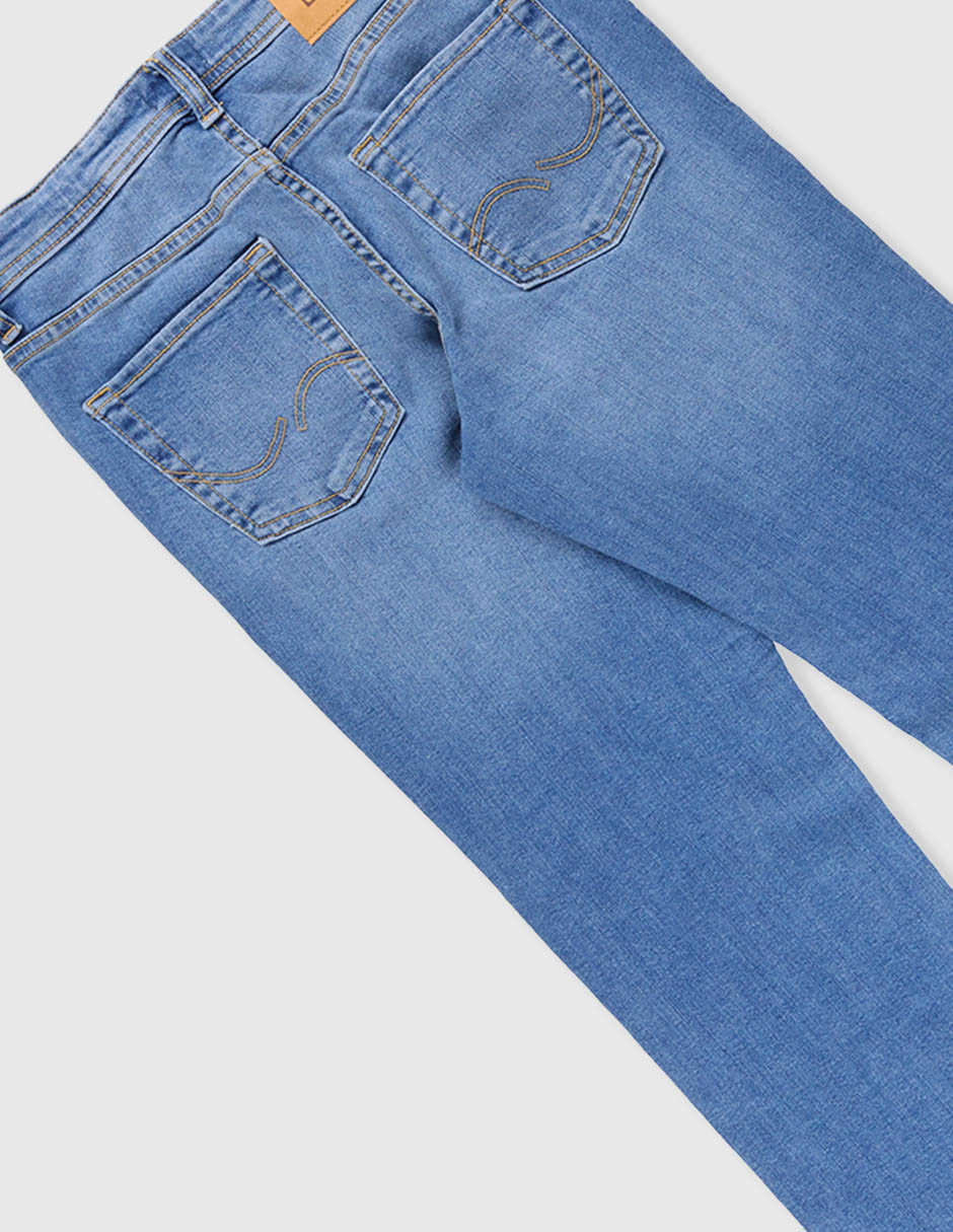 Jeans slim lavado medio para niño 4